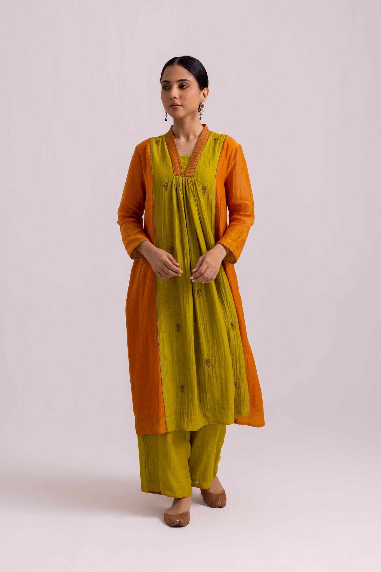 Megha Kurta Dupatta Set Green