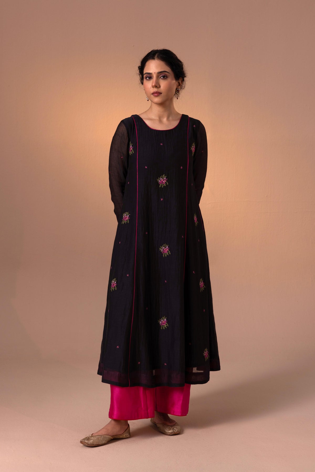 Noor Kurta Set - Black