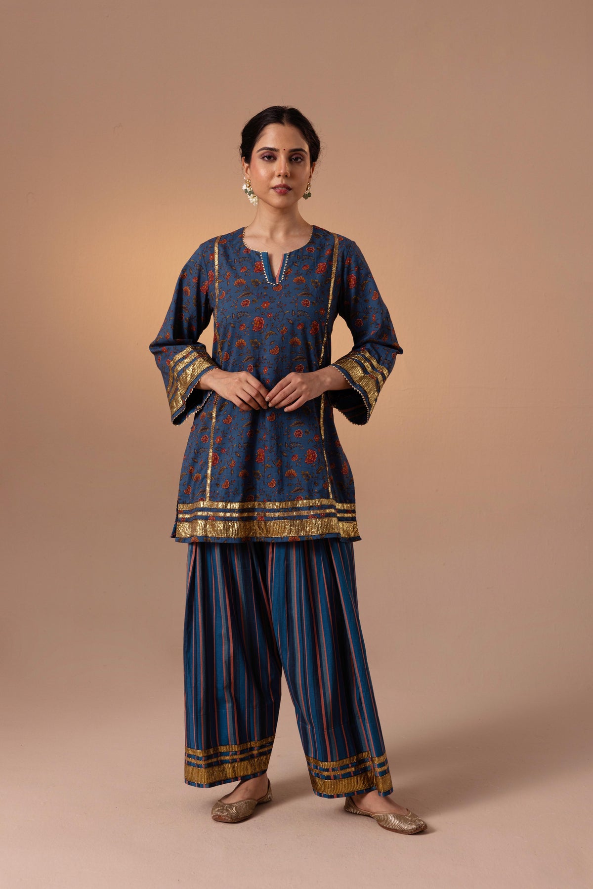 Sofie Gota Farshi Salwar - Blue