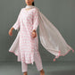 Abha block print kurta set- Pink