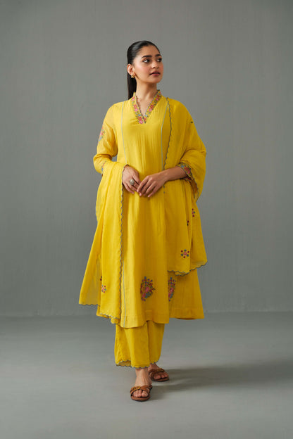 Zoe kurta set yellow
