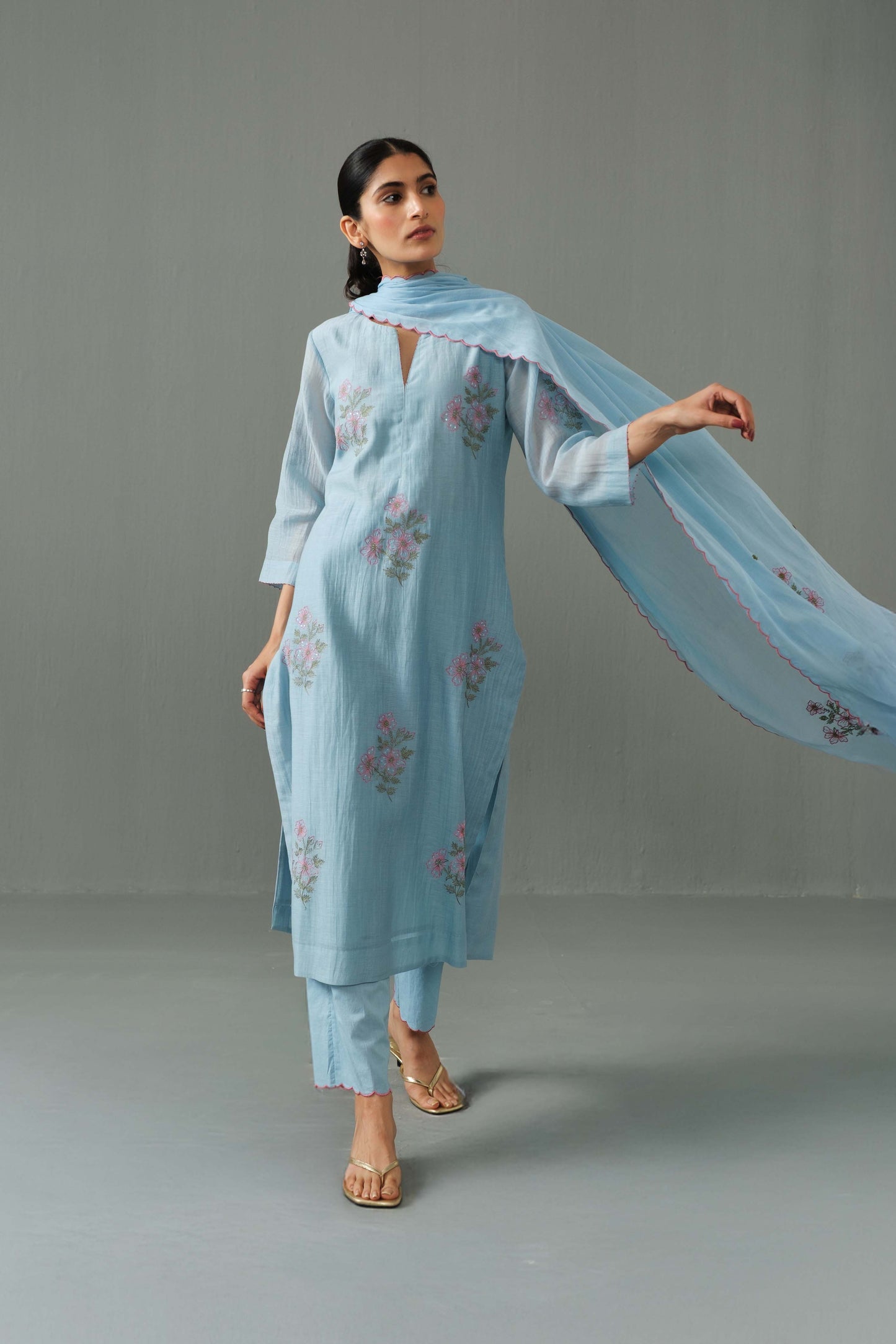Ella kurta set blue