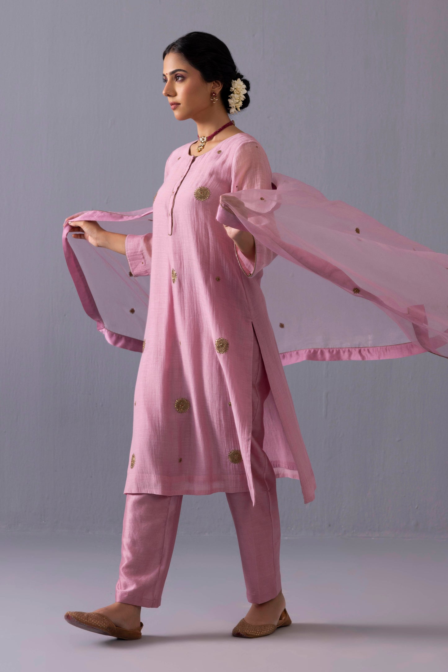 Malti Kurta Set Pink