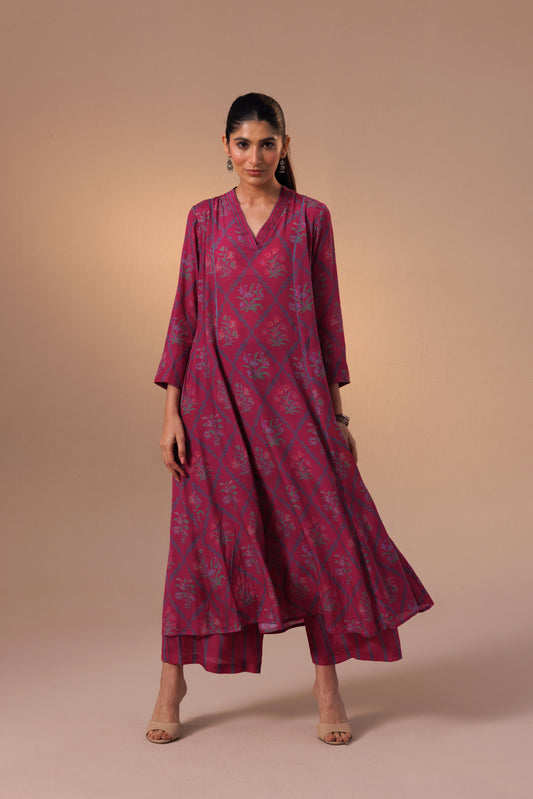 Thea Kurta Set - Hazel Pink