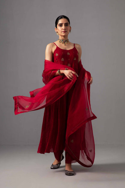 Roomani Ghera Set Red