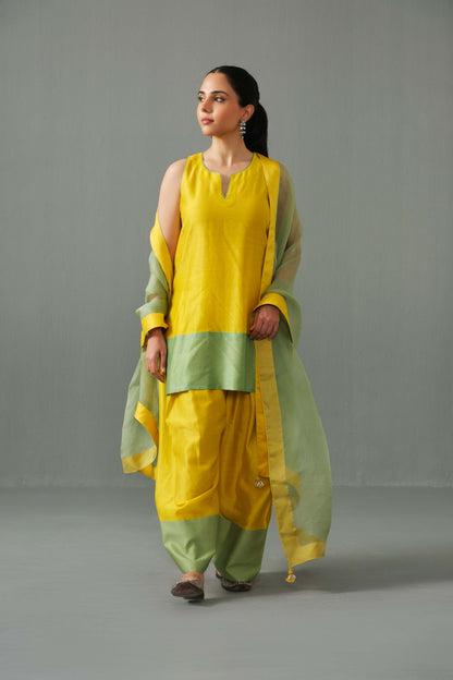 Sofia Farshi Salwar set yellow