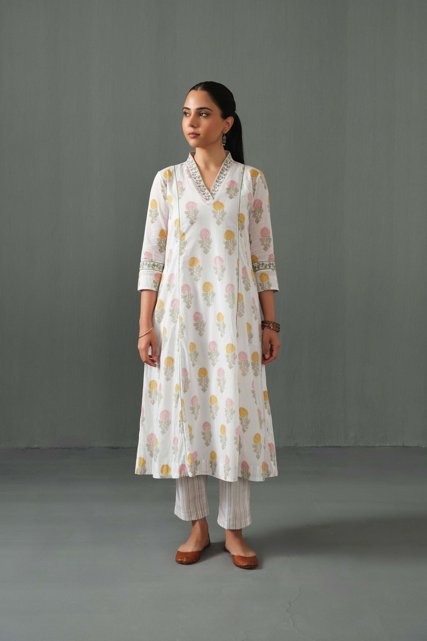 Ankita Block Print Kurta Set Multi