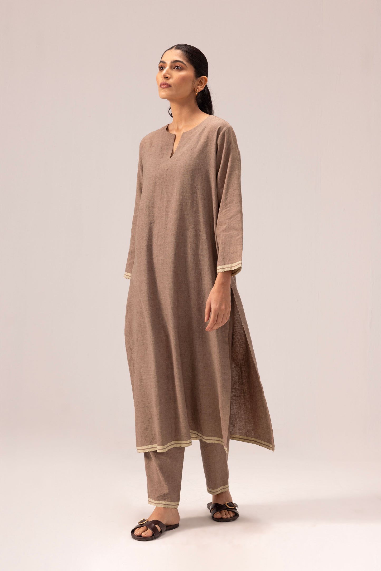 Riya Kurta Set Brown