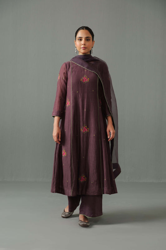 Noor Kurta Set Cholocate Brown
