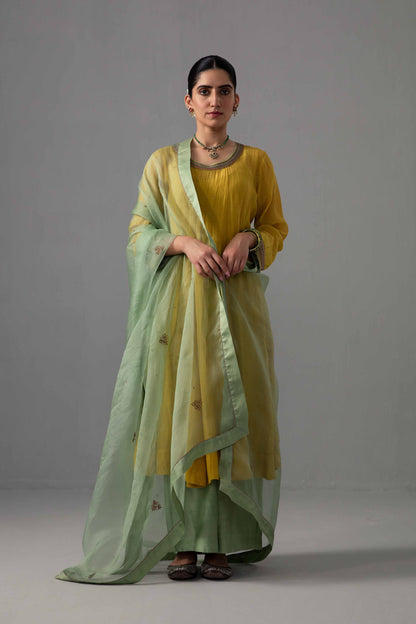Rukmani Anarkali Set Yellow
