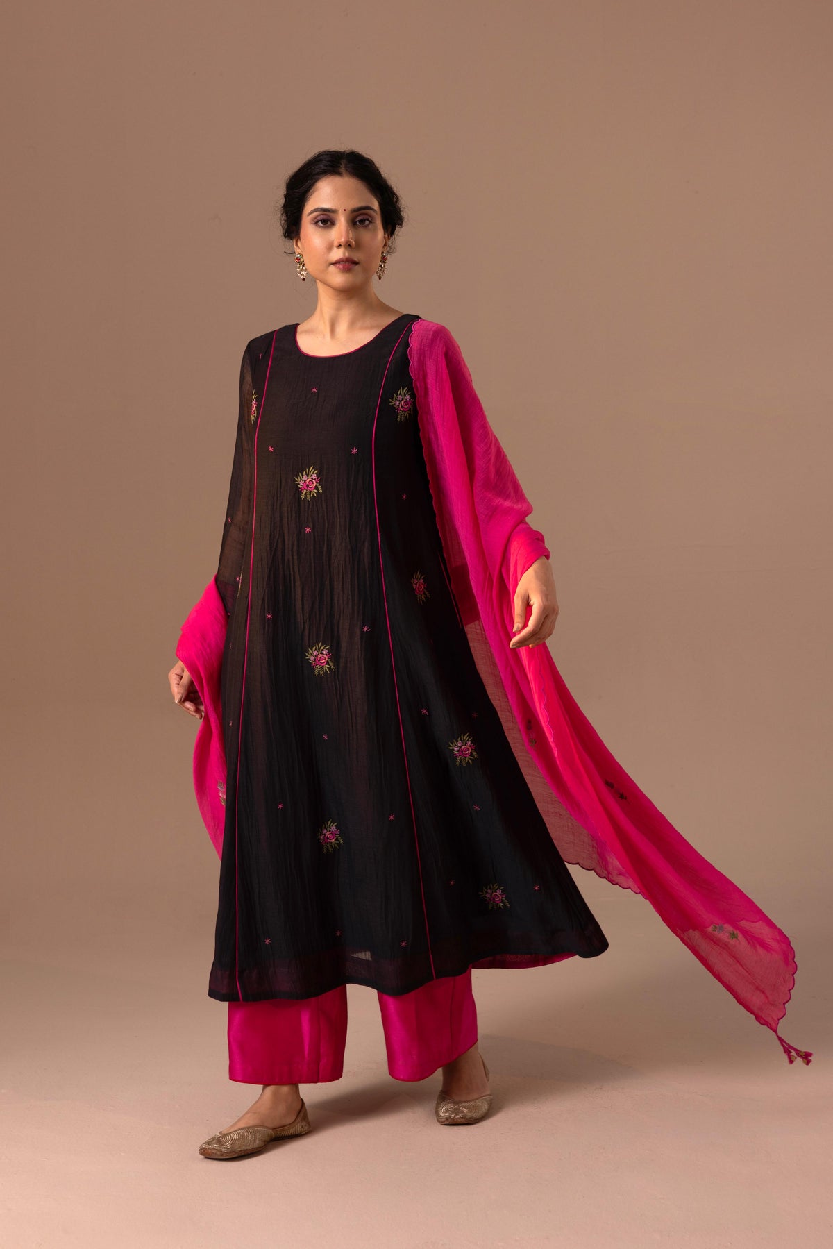 Noor Kurta Set - Black