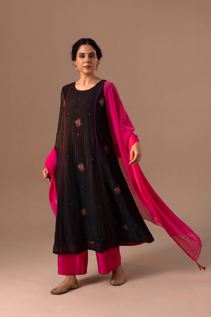 Noor Kurta Set - Black