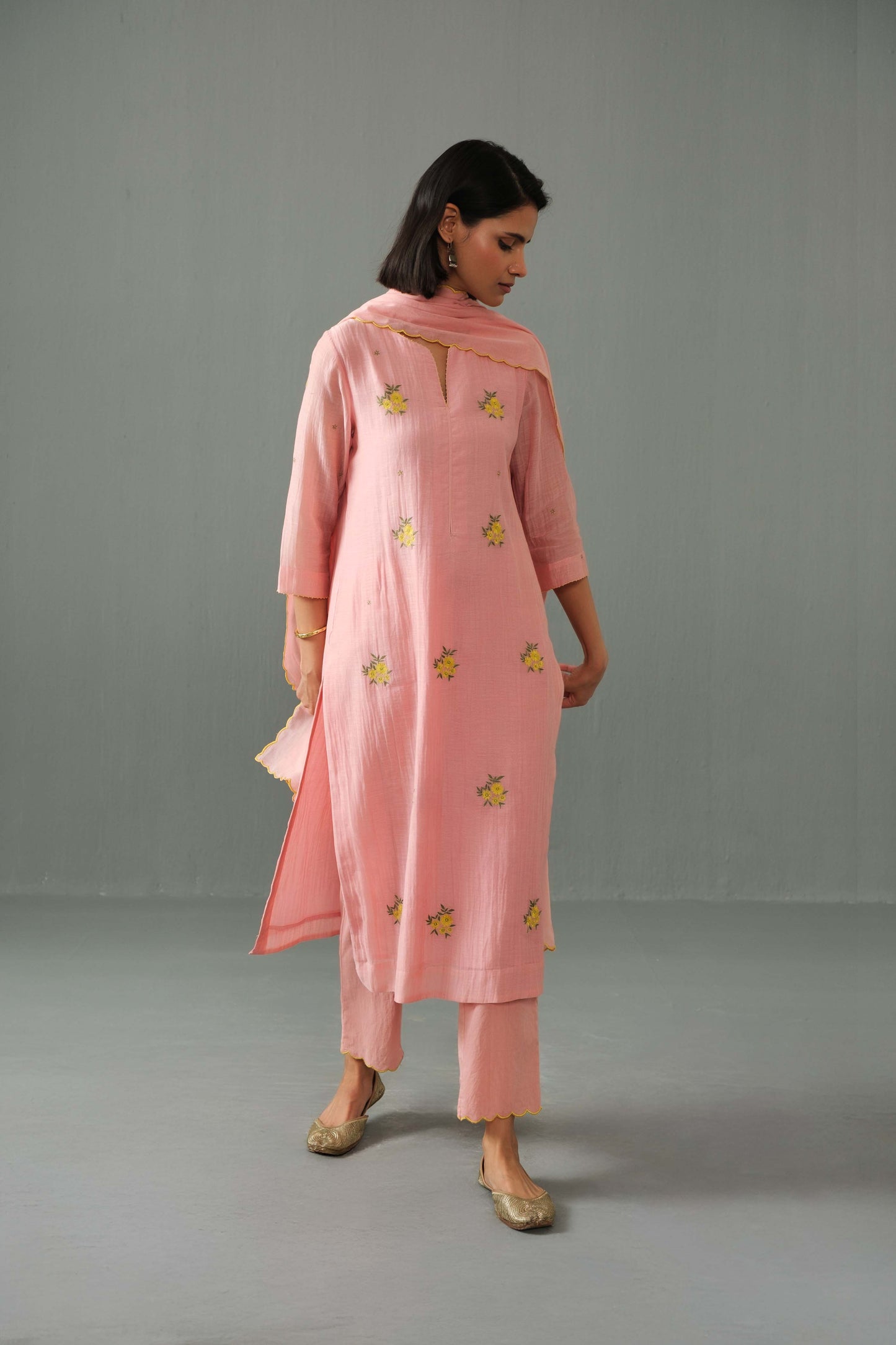 Ella kurta set pink