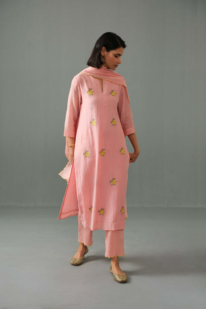Ella kurta set pink