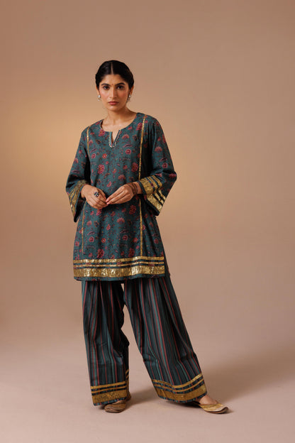 Sofie Gota Farshi Salwar - Green