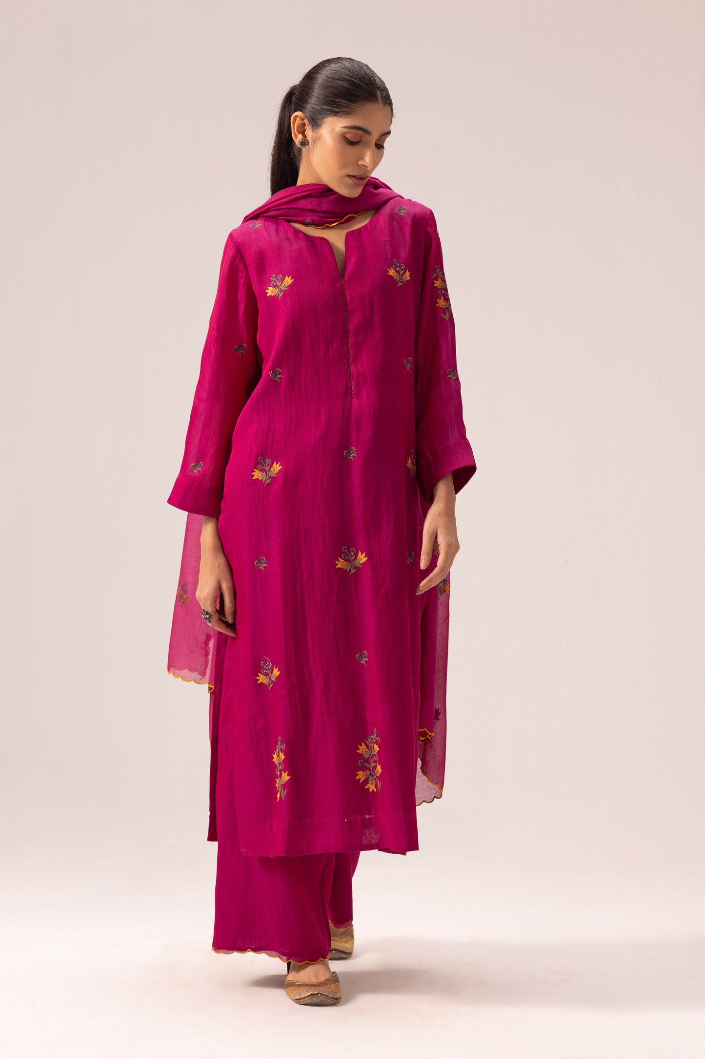 Avanti Kurta Dupatta Set Pink