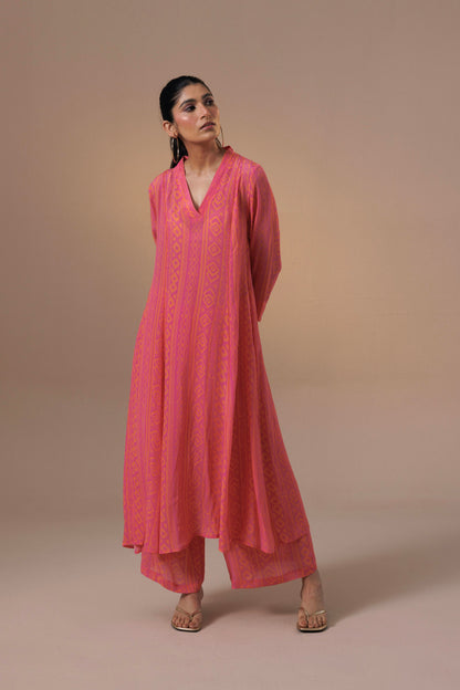 Thea Kurta Set - Peach
