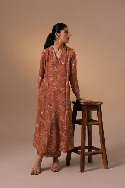 Thea kurta set - Brown