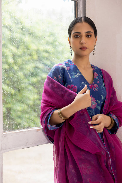 Shama Kurta Dupatta Set Blue