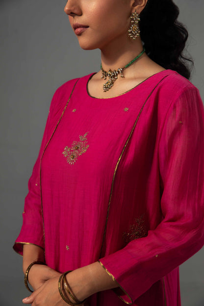 Noor Kurta Dupatta Set Fuschia