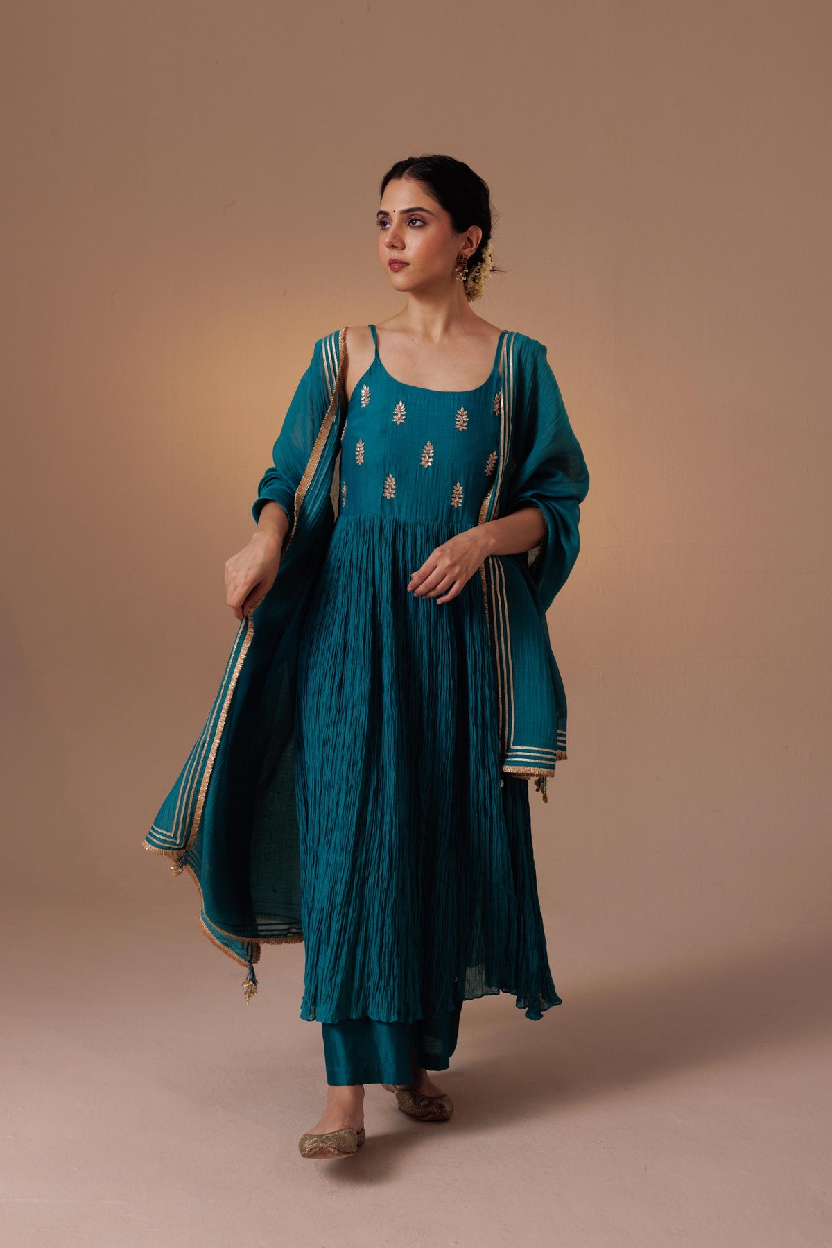 Roomani Kurta Set - Turquoise