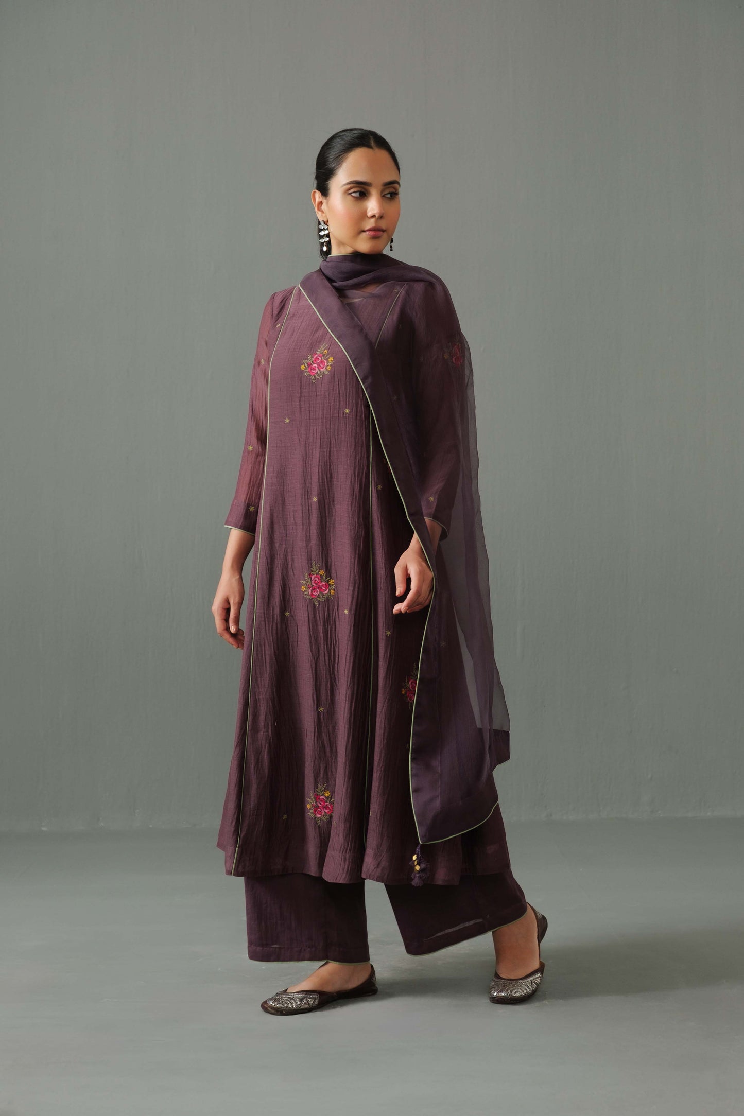 Noor Kurta Set Cholocate Brown