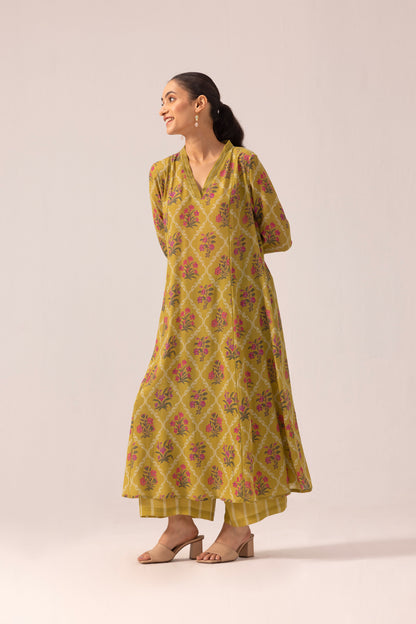 Thea Kurta Pant Set Olive