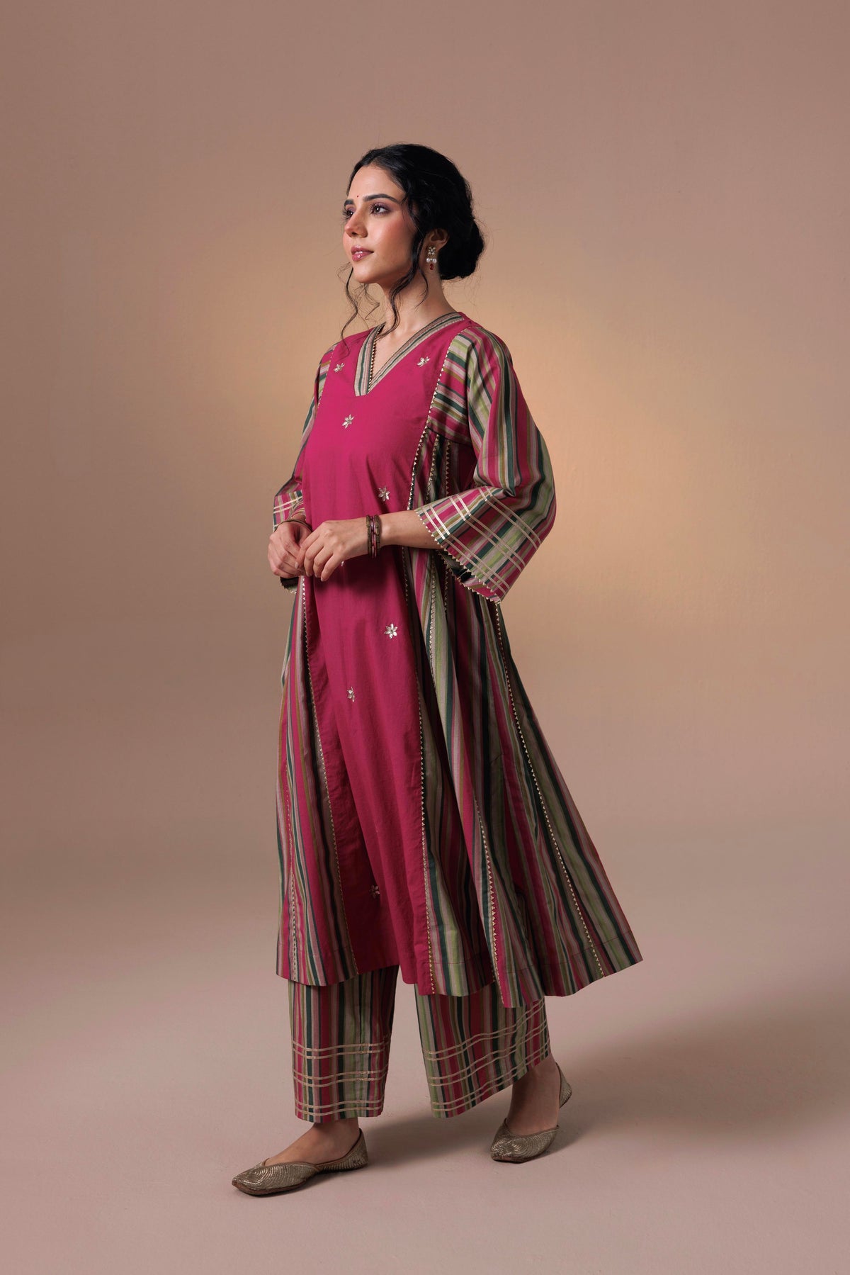 Veera Choga kurta set- Pink