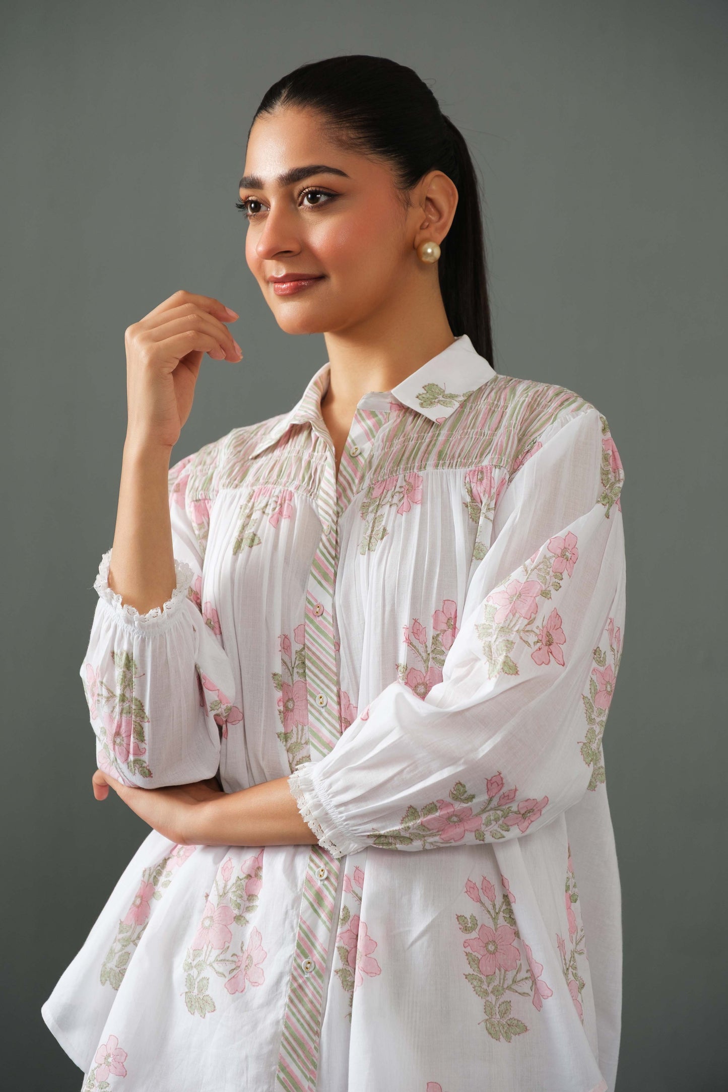 Mary Block print Co-ord set Pink Floral