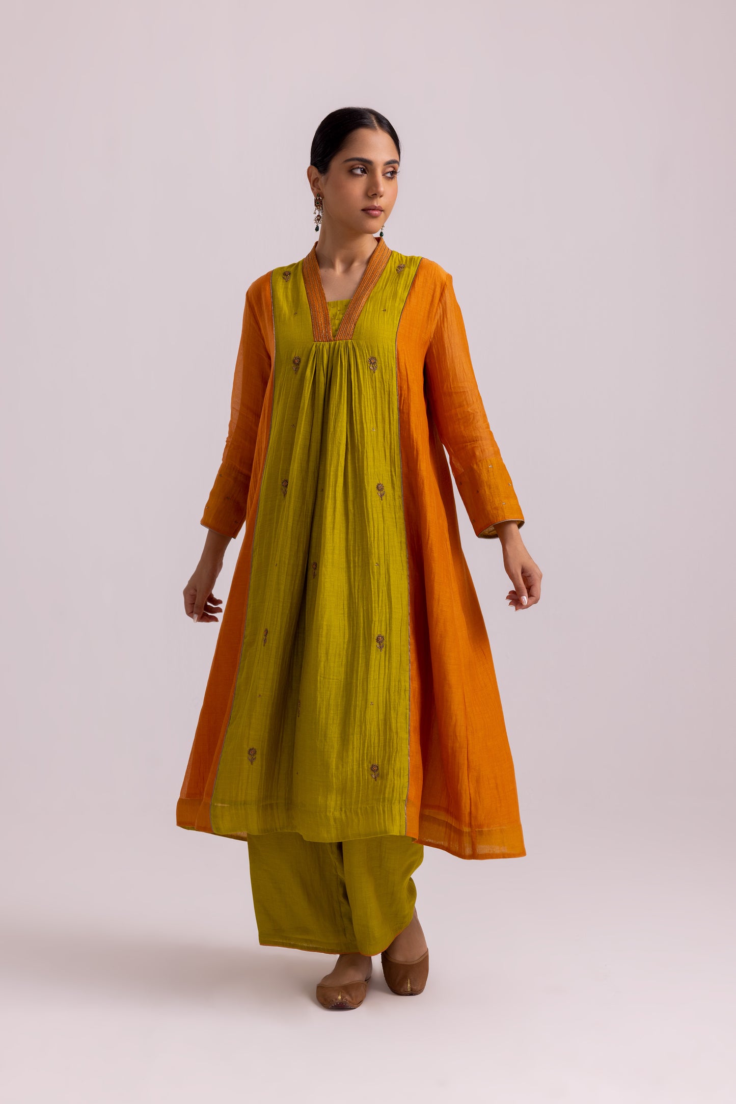 Megha Kurta Dupatta Set Green