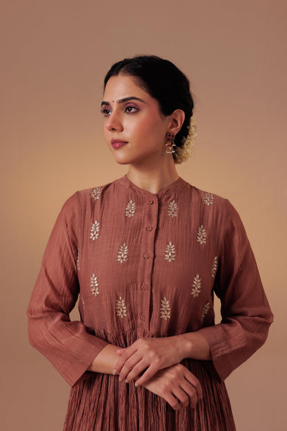 Indu Kurta Set - Brown
