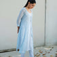 Olivia overlay kurta set blue