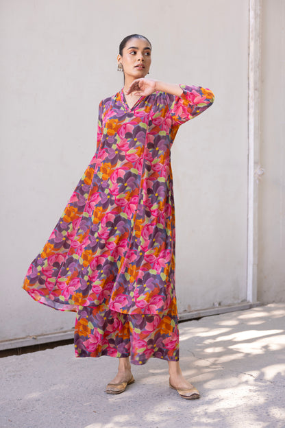 Thea Kurta Pant Set Multicolor
