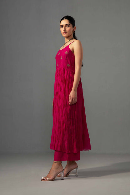 Roomani Ghera Set Fuschia
