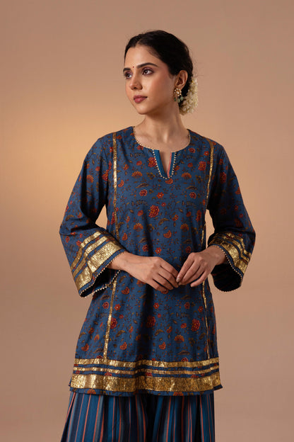 Sofie Gota Farshi Salwar - Blue