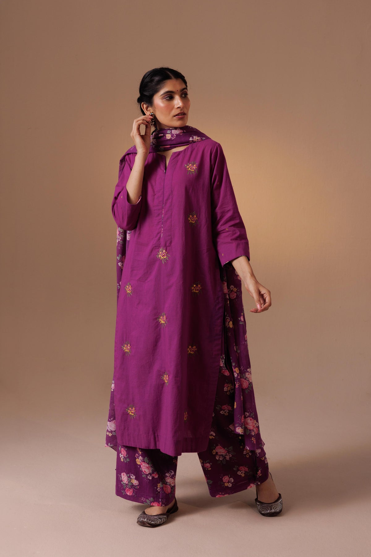 Avanti Kurta Set - Aubergine
