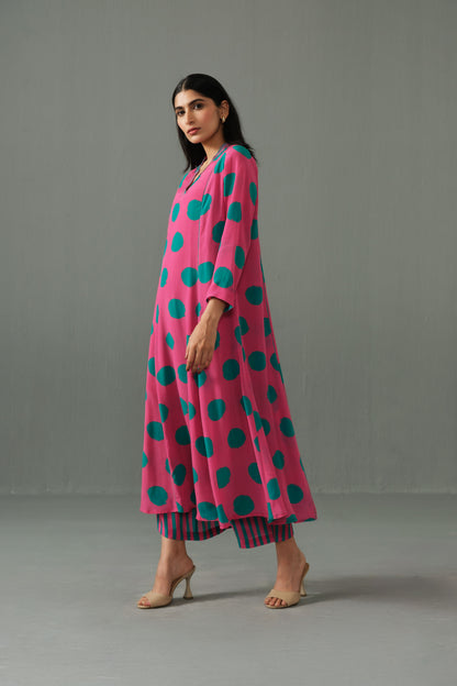 Thea Polka dot co-ord set Pink