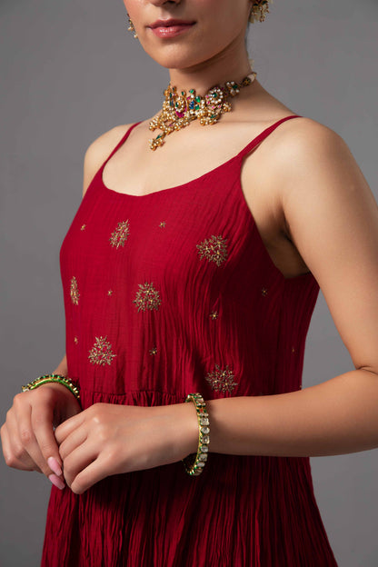 Roomani Ghera Set Red