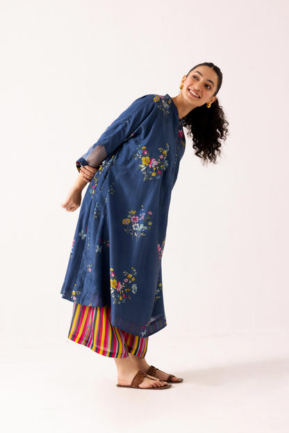 Juhi Kurta Set Blue