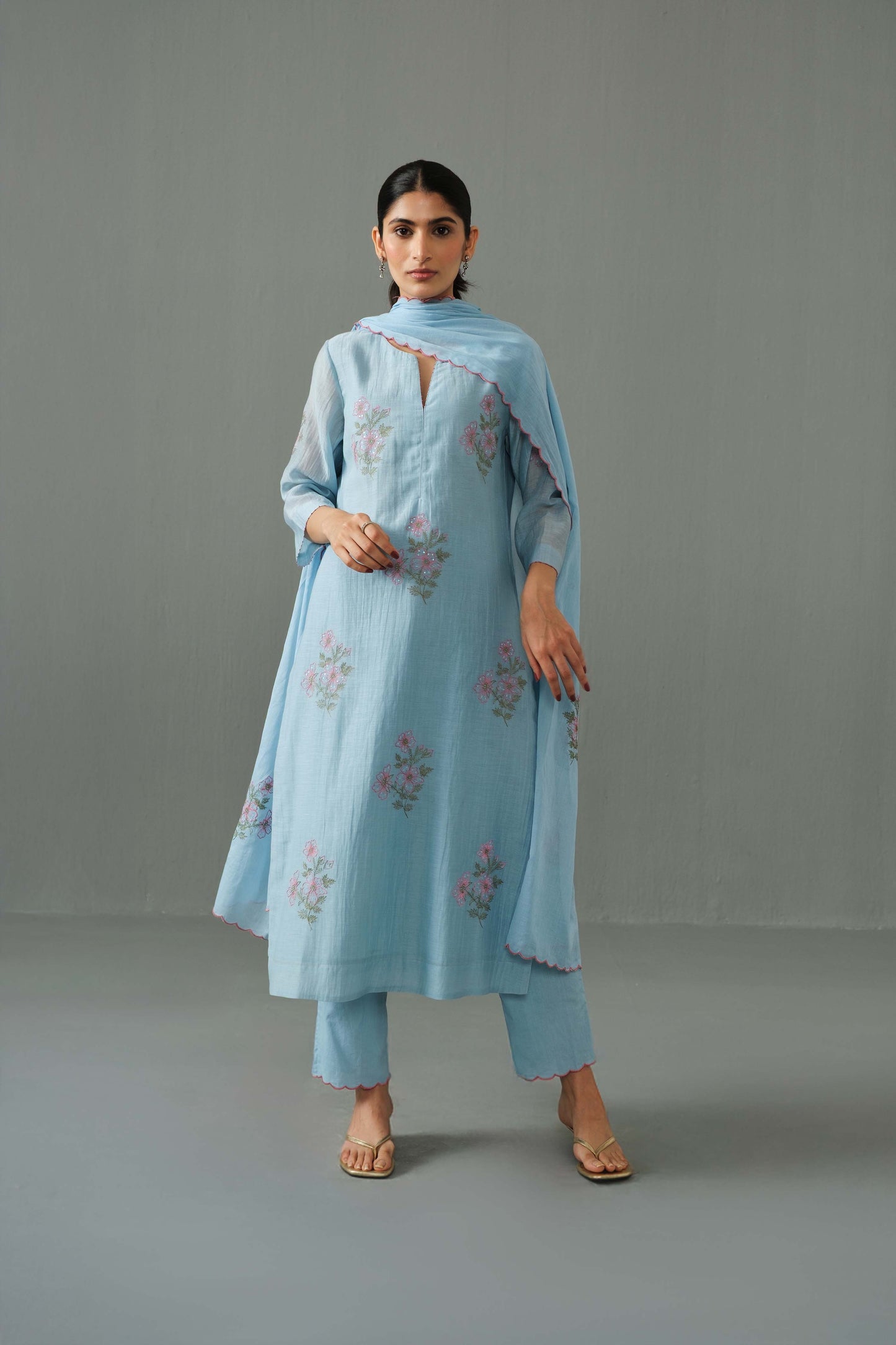 Ella kurta set blue
