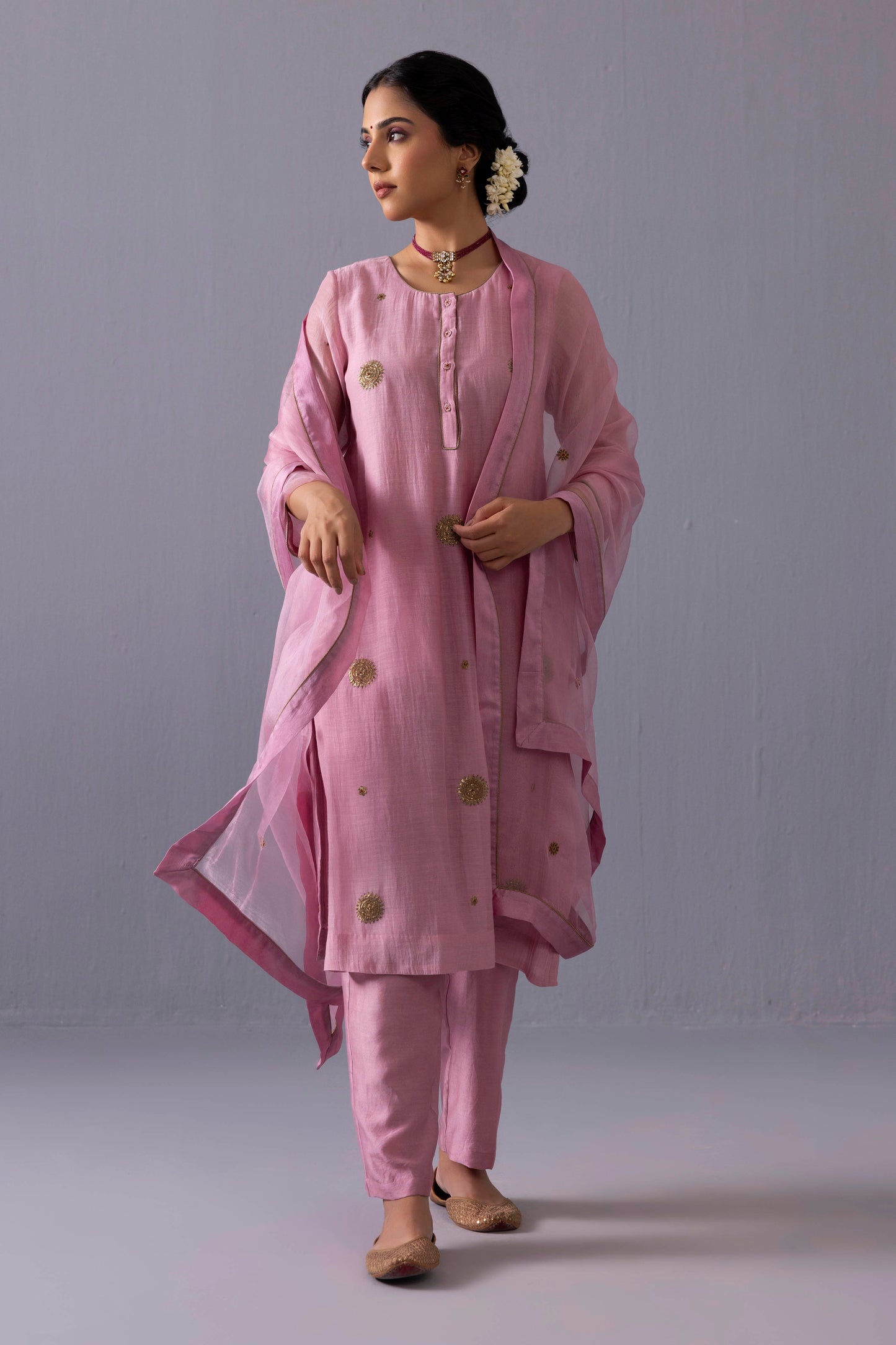Malti Kurta Set Pink