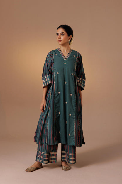 Veera Choga kurta set- Green