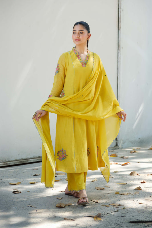 Zoe kurta set yellow