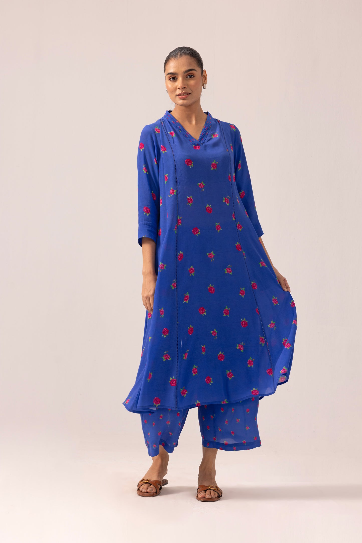 Thea Kurta Pant set Blue