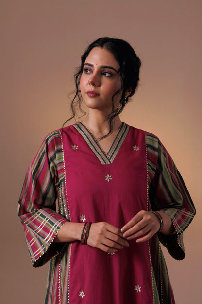 Veera Choga kurta set- Pink