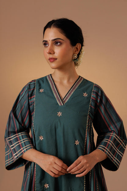 Veera Choga kurta set- Green