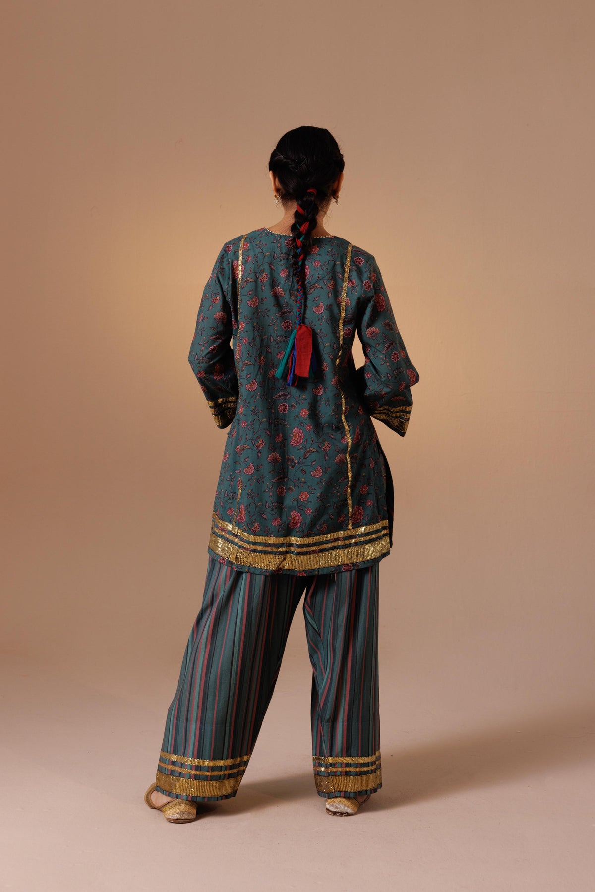 Sofie Gota Farshi Salwar - Green