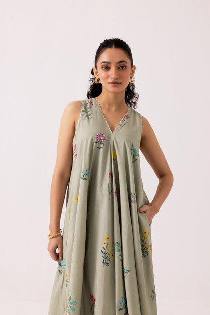 Orchid Dress Sage Green