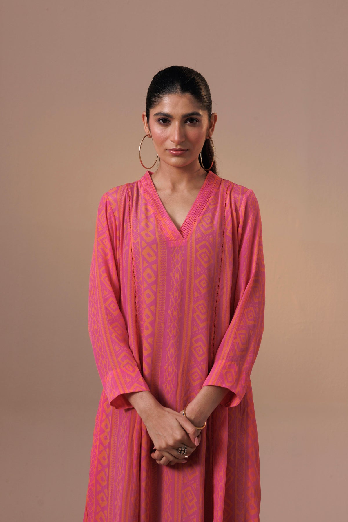 Thea Kurta Set - Peach