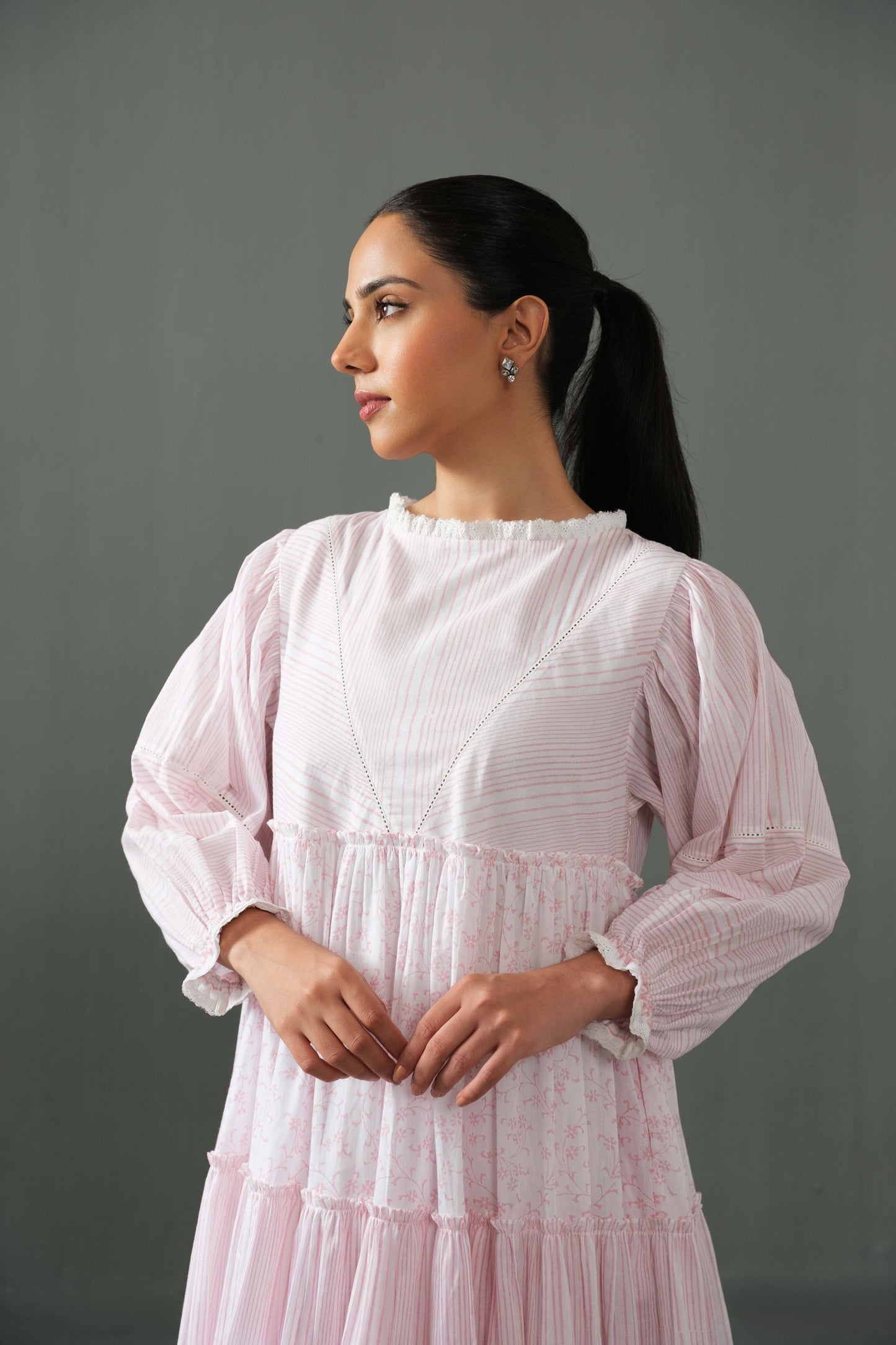 Megan Block Print Dress Pink